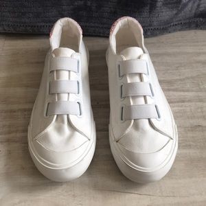 Girls slip on shoes.